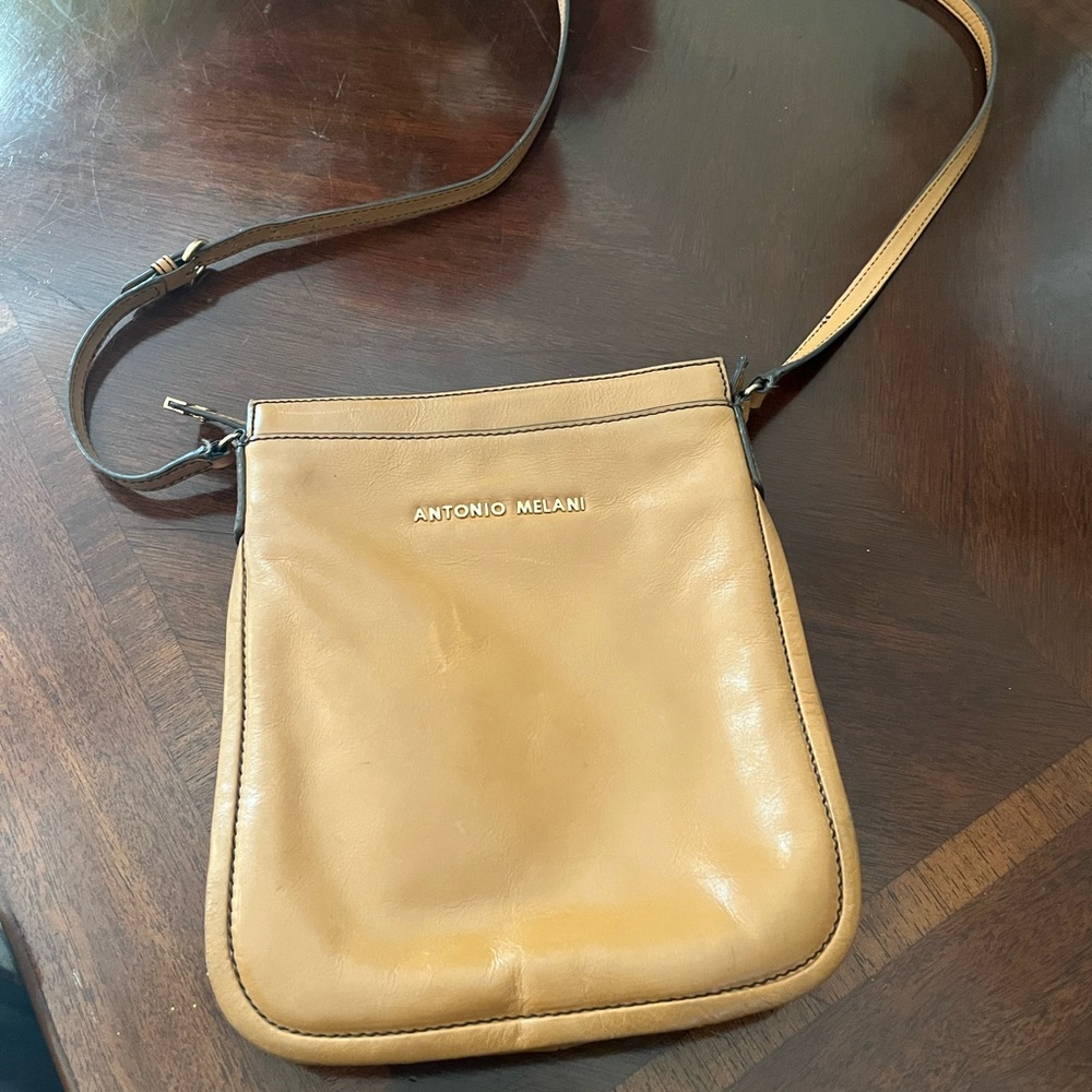 Antonio Melani Tan Leather Crossbody